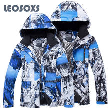 Leosxs jaqueta de snowboard para casal, jaqueta de esqui à prova d'água e vento respirável, traje de neve quente para homens e mulheres, roupas de esqui de alpino 2024 - compre barato