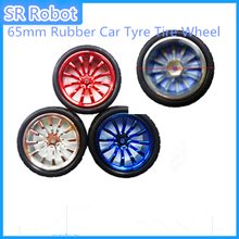 4pcs/Lot 65mm Rubber Car Tyre Tire Wheel Tracing Barrier For 4WD Car Chassis For Smart Car Robot Accessories DIY RC Toy Part 2024 - buy cheap