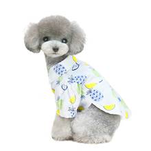 Moda cão de estimação camiseta verão roupas para cães finos fruta impressão filhote de cachorro roupas princesa pet vest para poodle teddy chihuahua S-XXL 2024 - compre barato