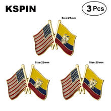 U.S.A.& Ecuador Frendship Lapel Pin Brooches Pins Flag badge Brooch Badges 2024 - buy cheap