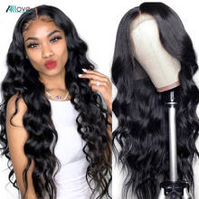 Allove Body Wave Lace Front Wig Transparent 13x4 Lace Frontal Wig Human Hair Wigs for Black Women 28 30 inch Lace Front Wig 2024 - buy cheap