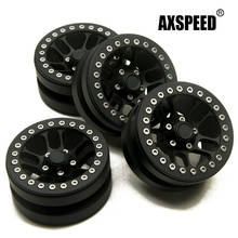 AXSPEED Black  1/10 RC Crawler 1.9 inch Alloy Beadlock Wheel Rims for SCX10 F350 D90 2024 - buy cheap