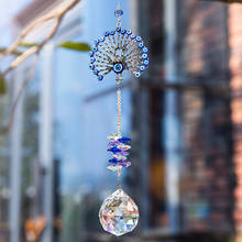 H&D Crystal Blue Evil Eye Suncatcher Rainbow Maker Window Hanging Pendant Ornament Protection Decor For Indoor Outdoor Garden 2024 - buy cheap