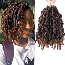 10 inch Short Curly Spring Pre-twisted Braids Synthetic Crochet Hair Ombre Crochet Twist Braids Fluffy Curly Twist Braiding 2024 - buy cheap