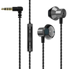 Tiptop 3.5mm Headphones In-ear Earphones Wired Control Stereo Bass Sound Earbuds Metal Sport Gaming Headset with Microphone 2024 - buy cheap