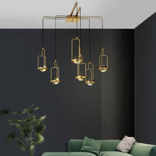 Lustre de sala de jantar, candelabro criativo e minimalista moderno de design comercial e moderno, decoração de loja, estilo industrial 2024 - compre barato