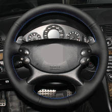 Personalizar diy couro genuíno volante do carro capa para mercedes benz e-class w211 e280 e230 e350 cls350 cls500 2024 - compre barato
