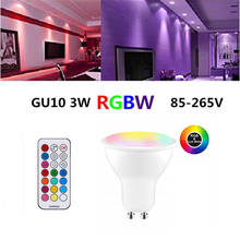 GU10 Светодиодный точечный светильник, лампа 85-265 в, внутреннее освещение, светодиодный светильник, 3 диммера, 7 цветов, светильник, точечный светильник, лампа 2024 - купить недорого