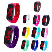 Fashion Men Women Casual Sports Bracelet LED Digital Display Bracelet Watch Children's Silicone Wrist Watch for Children Kids 2024 - buy cheap