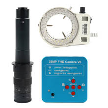 1080P 2K 38MP HDMI USB Industrial Digital Video Microscope Camera + 180X 300X C Mount Lens + 56 LED Ring Light For PCB Soldering 2024 - buy cheap