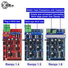 Panel de Control de expansión rampas 1,6 con disipador de calor, rampas mejoradas 1,4/1,5 para placa de impresora 3D arduino 2024 - compra barato