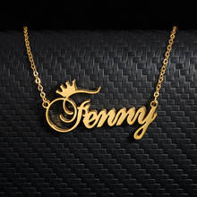 Personalized Custom Name Necklaces Women Men Gold Stainless Steel Chain Pendant Necklace jewelry, For women, Pendant necklaces, customized necklaces, link chain, For birthday 2024 - buy cheap