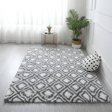 Tapete de pelúcia para sala de estar, tapete retangular reforçado com esponja de alta densidade e antiderrapante 2024 - compre barato