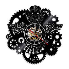 Настенные часы с виниловой пластинкой в стиле стимпанк, в виде совы, черепахи, рыбы 2024 - купить недорого