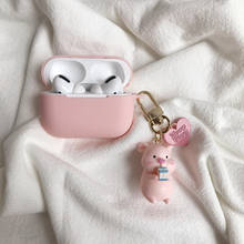 Cute Keyring Cartoon Silicone Case For Apple Airpods 3  Accessories Protective Decor Cover Pouch Earphone Case 2024 - buy cheap