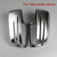 X-CAR 2pcs matte chrome reversing mirror cover side mirror cover Error Free For Mercedes Benz A B S C CLASS W204 E CLASS W212 2024 - buy cheap