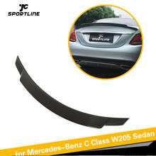 Spoiler de fibra de carbono para tampa do porta-malas, para mercedes-benz c class w205 sedan 2004-2012 2024 - compre barato