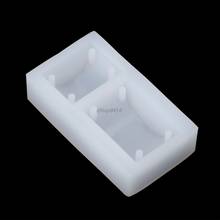 Rectangle Silicone DIY Mold Bracelet Pendant Jewellery Making Mould Resin Hole Tools 2024 - buy cheap