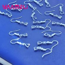 50PCS Genuine 925 Sterling Silver Clasp Hook Earrings Pinch Bail Connector Component Jewellery Making Findings for Bead Crystal 2024 - buy cheap