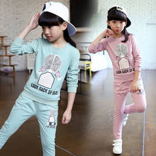 Korean Girls Clothing Set Little Girl Sweater Shirt Long Sleeve sports trousers Children Baby Clothes kids Costume 2 Pc Set 2024 - buy cheap