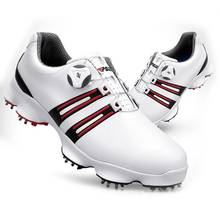 2020 Мужская обувь для гольфа, водонепроницаемые спортивные кроссовки, мужские вращающиеся ручки с пряжкой, обувь для гольфа, высококачественные кожаные кроссовки для гольфа 2024 - купить недорого