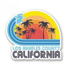 Виниловая наклейка Los Angeles California, наклейка на автомобиль, украшение на окно, багажник, графический водонепроницаемый Стайлинг автомобиля KK 11*10 см 2024 - купить недорого
