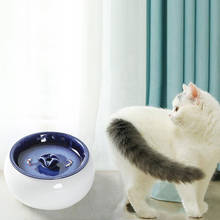 Fuente de beber de cerámica automática para gato, dispensador para fuente de agua Ultra silencioso para mascotas, suministro eléctrico para gato, 1.5l 2024 - compra barato