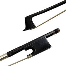 Arco de violino de fibra de carbono, 5 peças, preto, tamanho 4/4, novo, branco, cavalo, profissional, níquel, prata, branco, sapo de ébano 2024 - compre barato