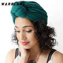 Nodare 2020 Новый тюрбан из хлопка шапка одноцветная Цвет для женщин в африканском стиле Твист Тюрбан Дамы Головные обручи арабских Индии шляпа хиджаб шапка 2024 - купить недорого