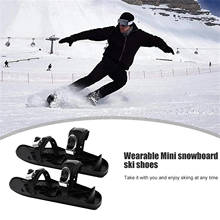 Mini Ski Skates For Snow The Short Skiboard Snowblades High Quality Adjustable Bindings Portable Skiing Shoes Snow Board @40 2024 - buy cheap