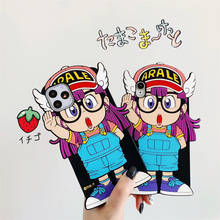 3d arale macio silicone caso de telefone para o iphone 12 pro max 11 6s 7 8 plus x xr xs max adorável anime japonês telefone capa protetora 2024 - compre barato