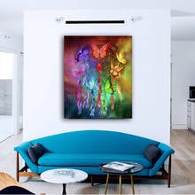 DIY colorings pictures by numbers with Colorful butterfly dream shop picture drawing Relief painting by numbers framed Home 2024 - buy cheap