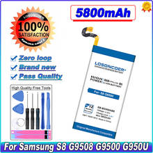 LOSONCOER 5000mAh EB-BG950ABE EB-BG950ABA For Samsung Galaxy S8 G950U SM-G9508 G950A G950T G950V G950F G950S Battery G9500 G950 2024 - buy cheap