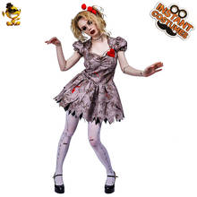 Zombie Dress For Women Halloween Day Party Fancy Dress Cosplay Horror Zombie Costume Performance Wear For Adult Women 2024 - buy cheap
