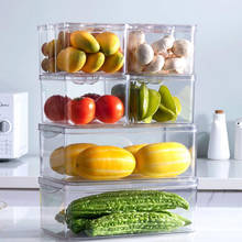 Nevera de plástico transparente para cocina, contenedor de ahorro de espacio para alimentos, refrigerador, cajas de almacenamiento 2024 - compra barato