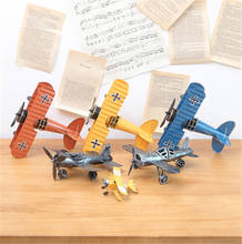 Modelo de avião de metal do vintage fotografia adereços ferro retro aeronaves planador biplano pingente avião modelo brinquedo crianças brinquedos aleatoriamente 2024 - compre barato
