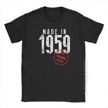 Camiseta de cumpleaños hecha en 1959 para hombre, ropa básica de algodón, de talla grande, todas las partes originales 2024 - compra barato
