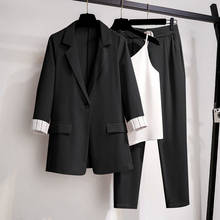 Traje de trabajo de 2 piezas para mujer, conjunto de traje de entrevista de negocios, Blazer de uniforme y pantalón de tubo, traje de oficina para mujer 2024 - compra barato