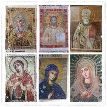 Pintura bordada com miçangas religiosa, imagens em ponto cruz 5d decoração mosaico para presente de natal zx 2020 2024 - compre barato
