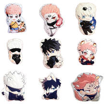 10/40cm anime jujutsu kaisen cosplay travesseiro boneca de pelúcia brinquedo macio de pelúcia yuji itadori traje duplo lado impresso boneca almofada 2024 - compre barato