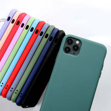 Liquid Silicone Case For iPhone 12 Pro Max Mini for iPhone 11 X XR XS Max 7 8 Plus SE 2020 6 6s Plus 11 Solid Shockproof Cover 2024 - buy cheap