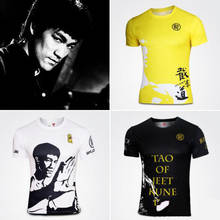 Camiseta china de Kungfu Bruce de manga corta, ropa deportiva de Jeet Kune, camiseta de Kungfu Lee, ropa de verano 2024 - compra barato