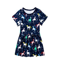 Funnygame-vestido de algodón para niña, ropa de verano con tutú de princesa, ropa de unicornio para bebé 2024 - compra barato