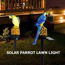 Luminária led de energia solar, papagaio, gramado, à prova d'água, jardim, paisagem, lâmpada, quintal, iluminação, criativo, estátua, ornamento 2024 - compre barato