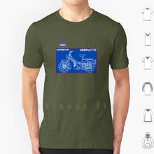 Camiseta con estampado de Mobylette para hombre, Camiseta de algodón, Mobylette Vintage, ciclomotores, motocicleta, Francia 2024 - compra barato