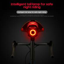 Smart Bicycle Tail Rear Light Auto Start Stop Brake IPX6 Waterproof USB Charge Cycling 6 Flash mode Tail Taillight Bike Lights 2024 - buy cheap