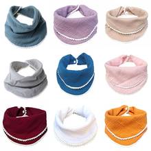 Newborn Baby Bibs Cotton Tassel Saliva Feeding Towel Double Layer Triangle Scarf Bandana Bib Boys Girls Slabber Absorbent Cloth 2024 - buy cheap