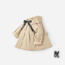 2020 Spring Girls Jacket Cute Bow Kids Outerwear Tops Fashion Girls Trench Coat RT851 2024 - buy cheap