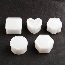 Caixa de resina de silicone para armazenamento, molde para fazer jóias, formato de coração, faça você mesmo, epóxi de cristal, caixa de presente, ferramentas de jóias, moldes 2024 - compre barato