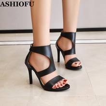 ASHIOFU New Wholesale Hot Sale Ladies High Heels Sandals Simple Style Party Prom Summer Shoes Sexy Evening Club Fashion Sandals 2024 - buy cheap